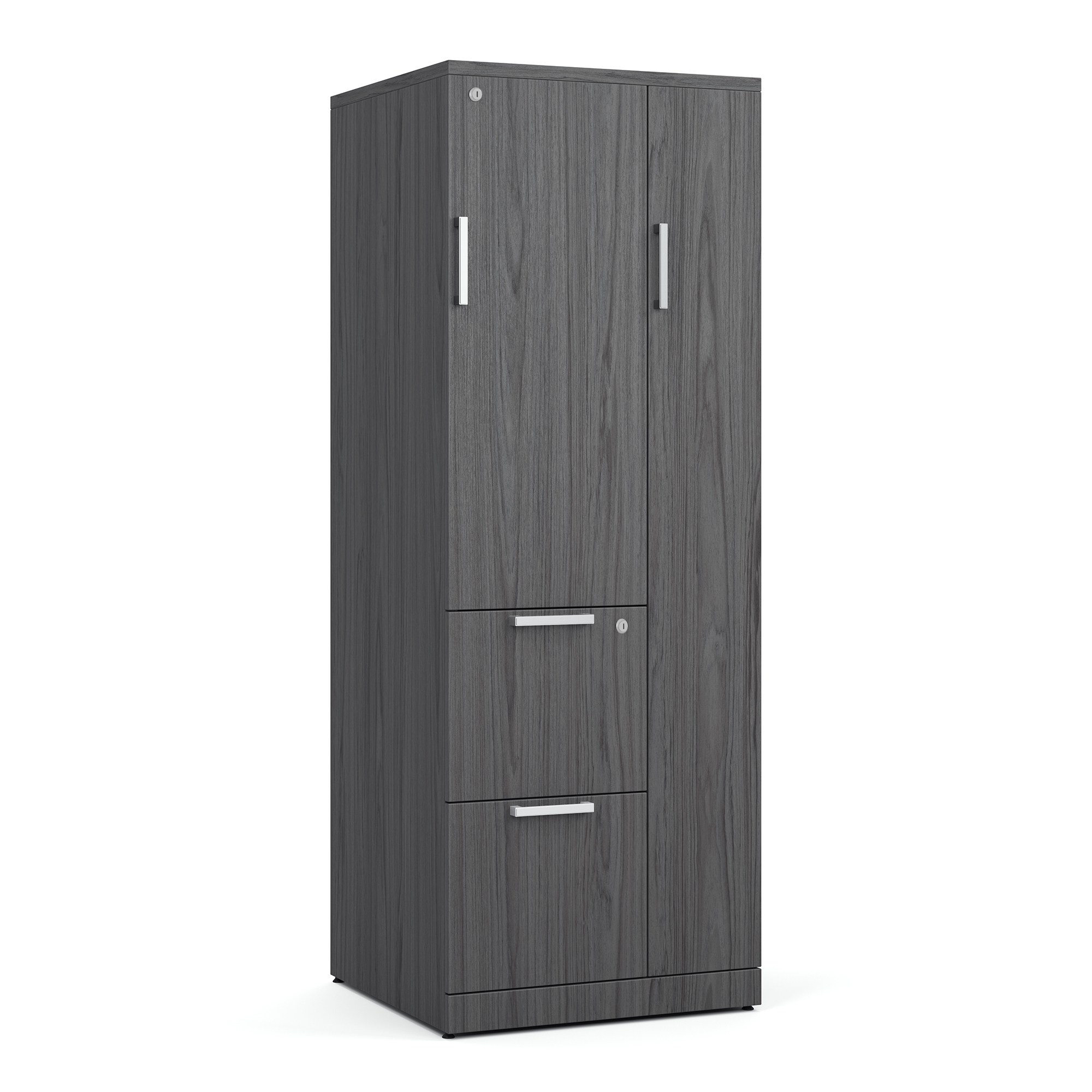 OfficeSource Storage & Wardrobe Cabinets Wardrobe Unit - Coastal Gray