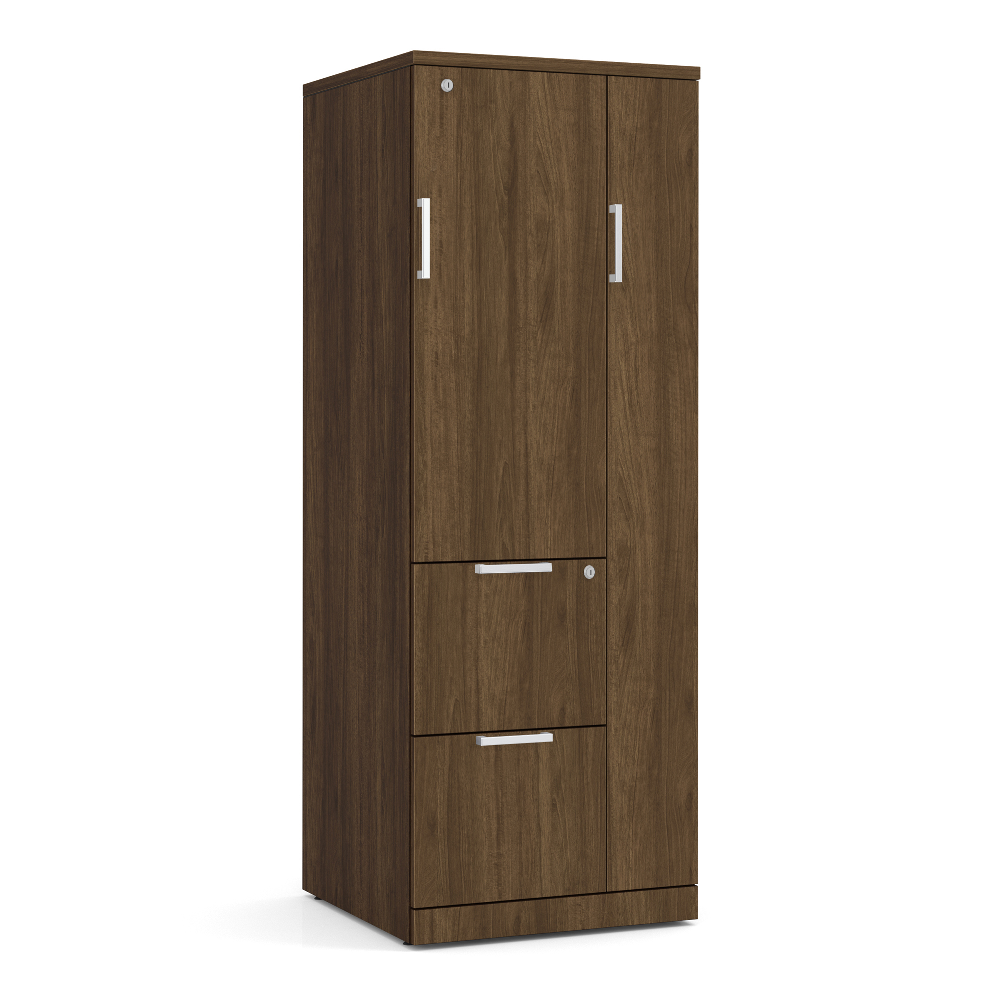 OfficeSource Storage & Wardrobe Cabinets Wardrobe Unit - Modern Walnut