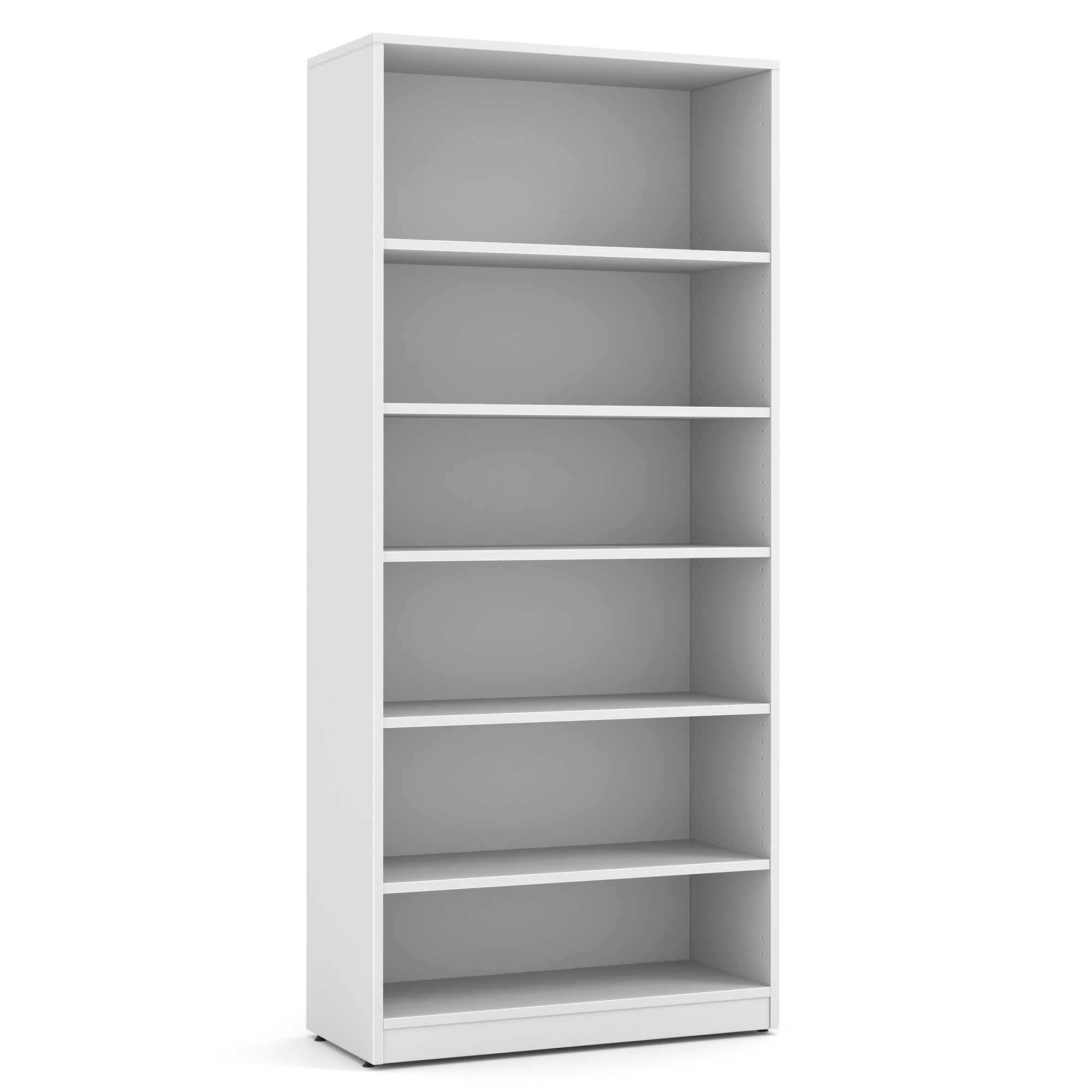 OS Laminate Bookcase - 6 Shelf - White