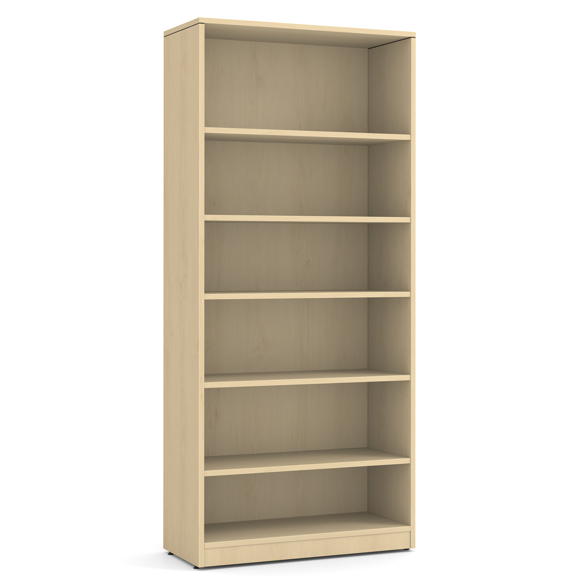 OS Laminate Bookcase - 6 Shelf - Maple
