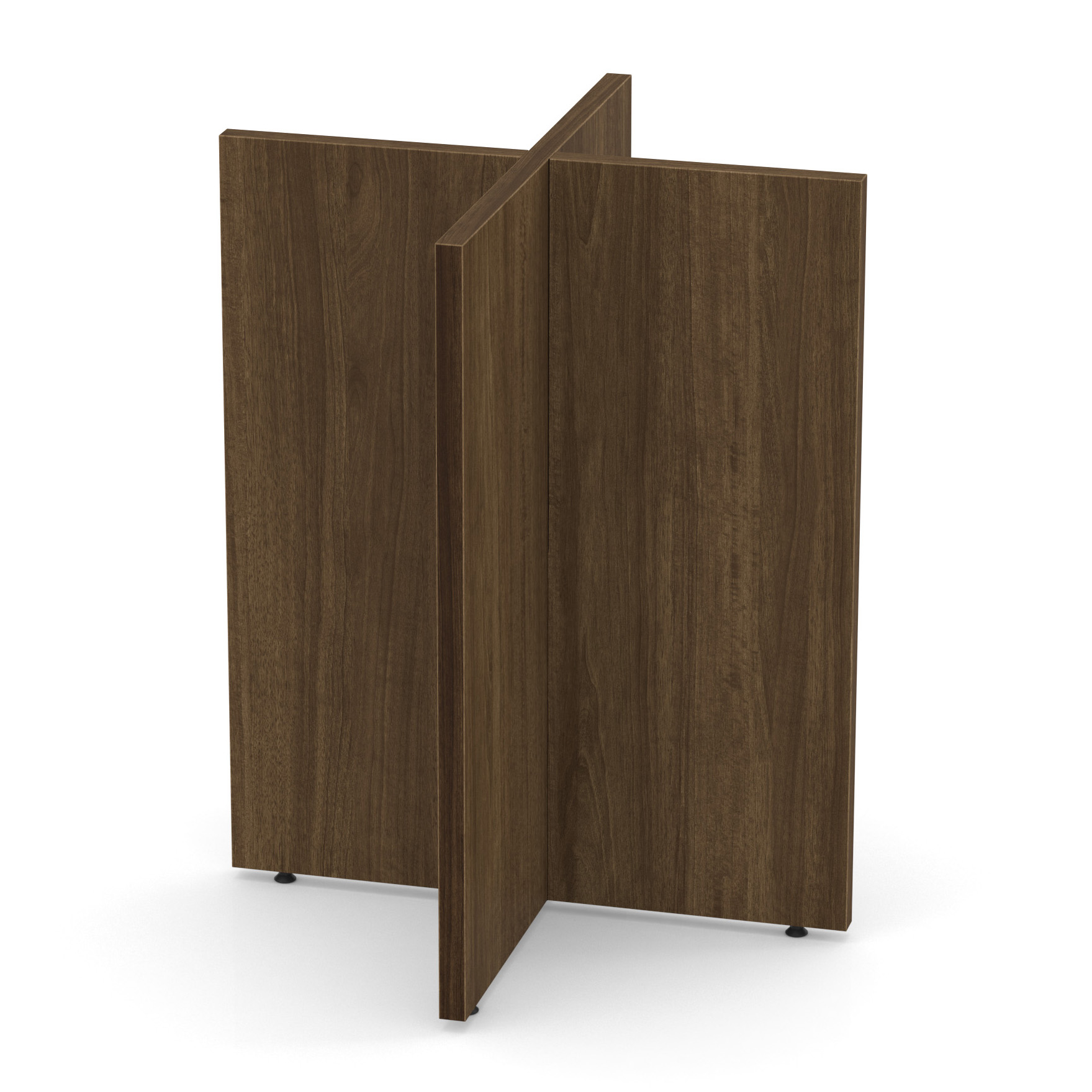 OfficeSource Conference/Multi-Purpose Tables X Base For 36'' and 42'' Round Top - Modern Walnut