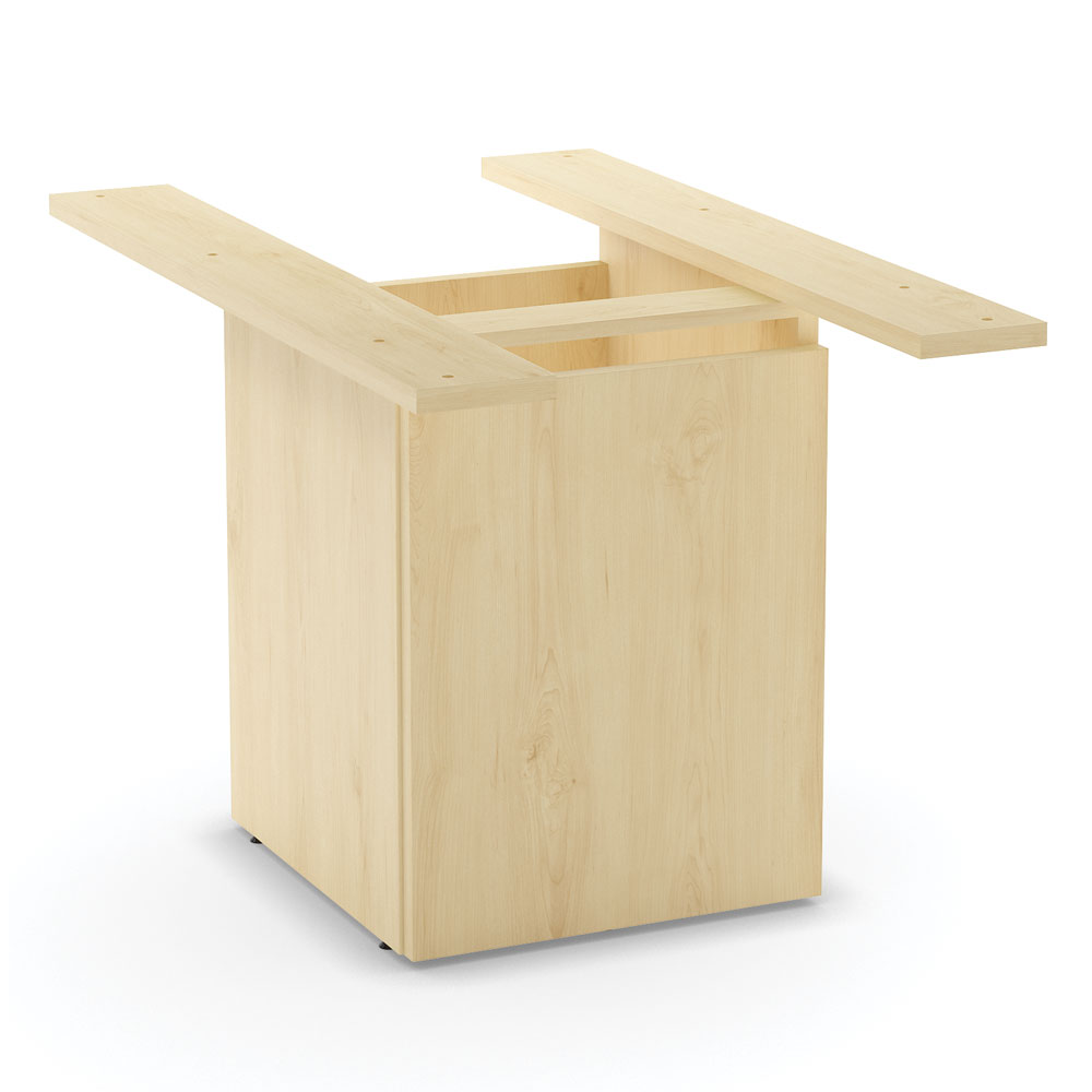 OfficeSource | OS Conference/Multi-Purpose | Board Table Cube Base With Access Door - Maple