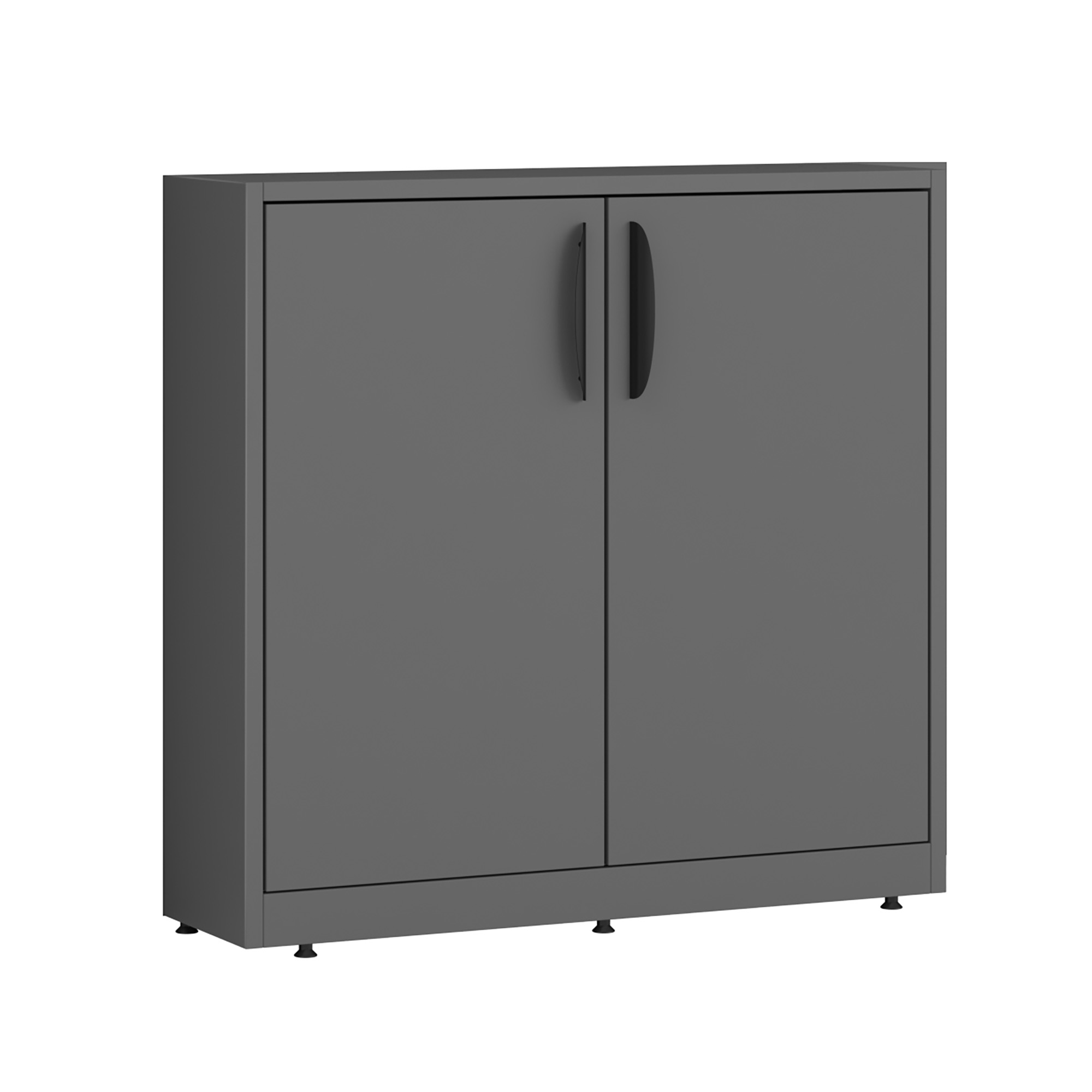 OfficeSource | OS Conference/Multi-Purpose | Power Cabinet - Dark Gray w/Black Pulls