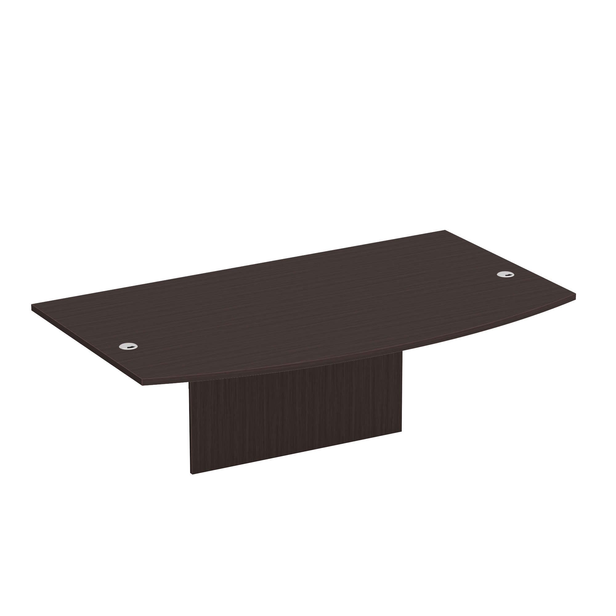 OfficeSource | OS Laminate | Bow Top with Modesty Panel - Espresso