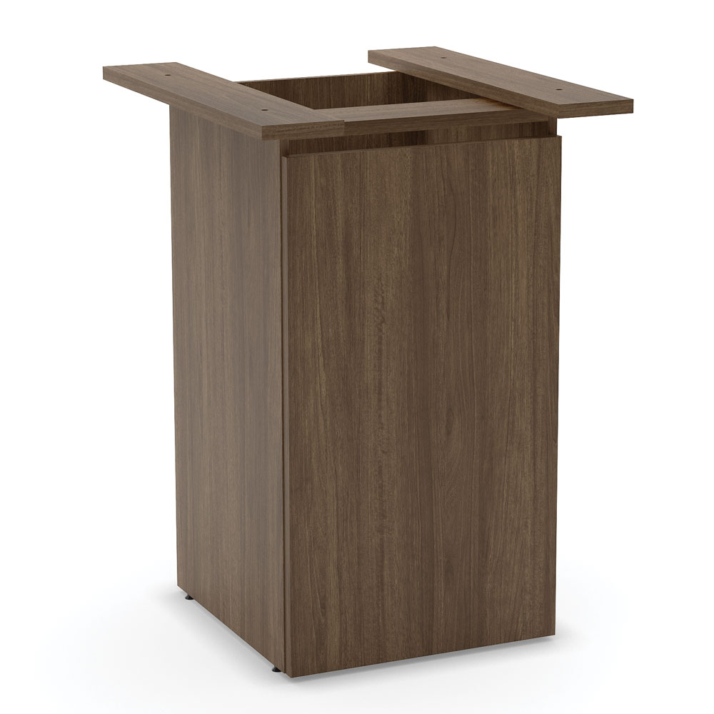 OfficeSource | OS Conference/Multi-Purpose | Cube Base With Access Door - Modern Walnut