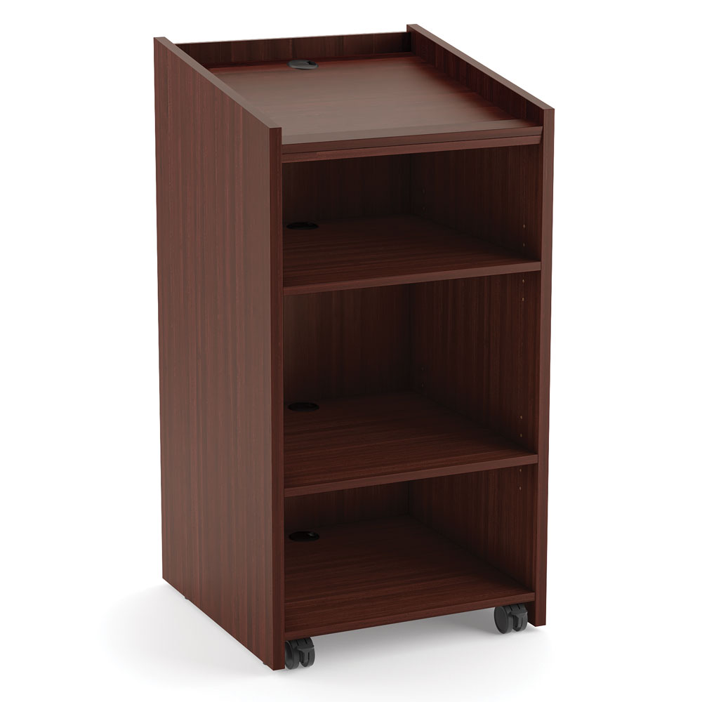 OfficeSource | Conference/Multi-Purpose | Tables Mobile Lectern - Mahogany
