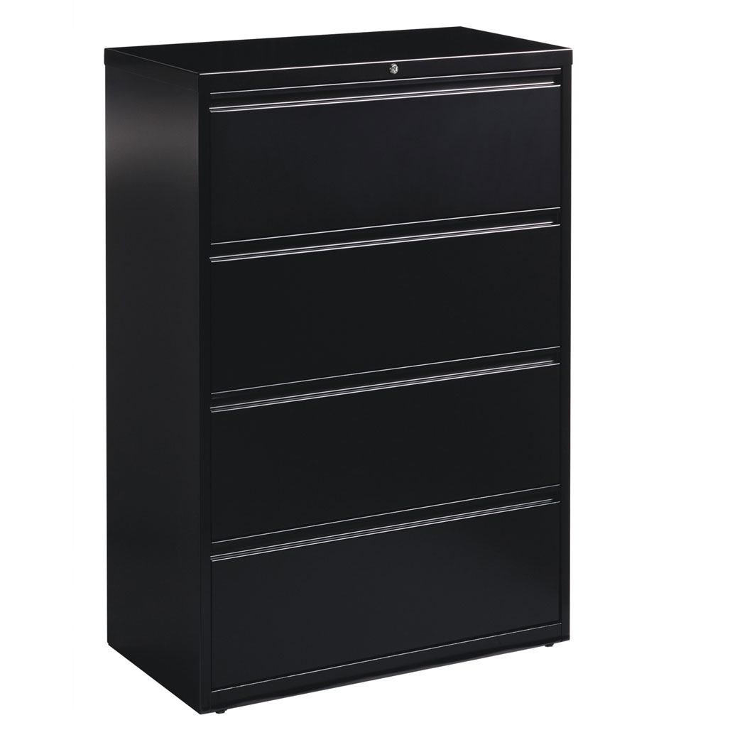 OfficeSource Steel Lateral File Collection 4 Drawer Lateral File Cabinet, 30" Wide