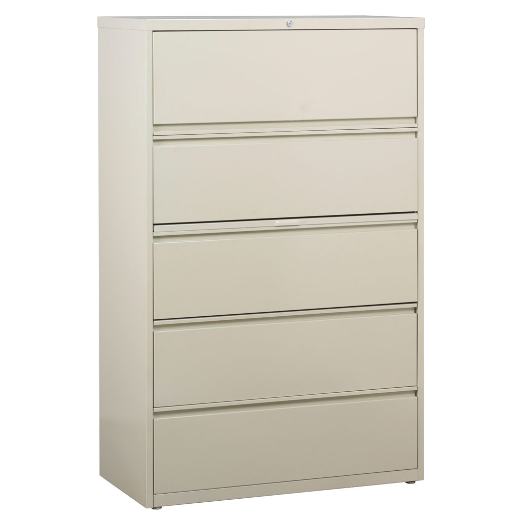 OfficeSource Steel Lateral File Collection 5 Drawer Lateral File Cabinet, 30" Wide