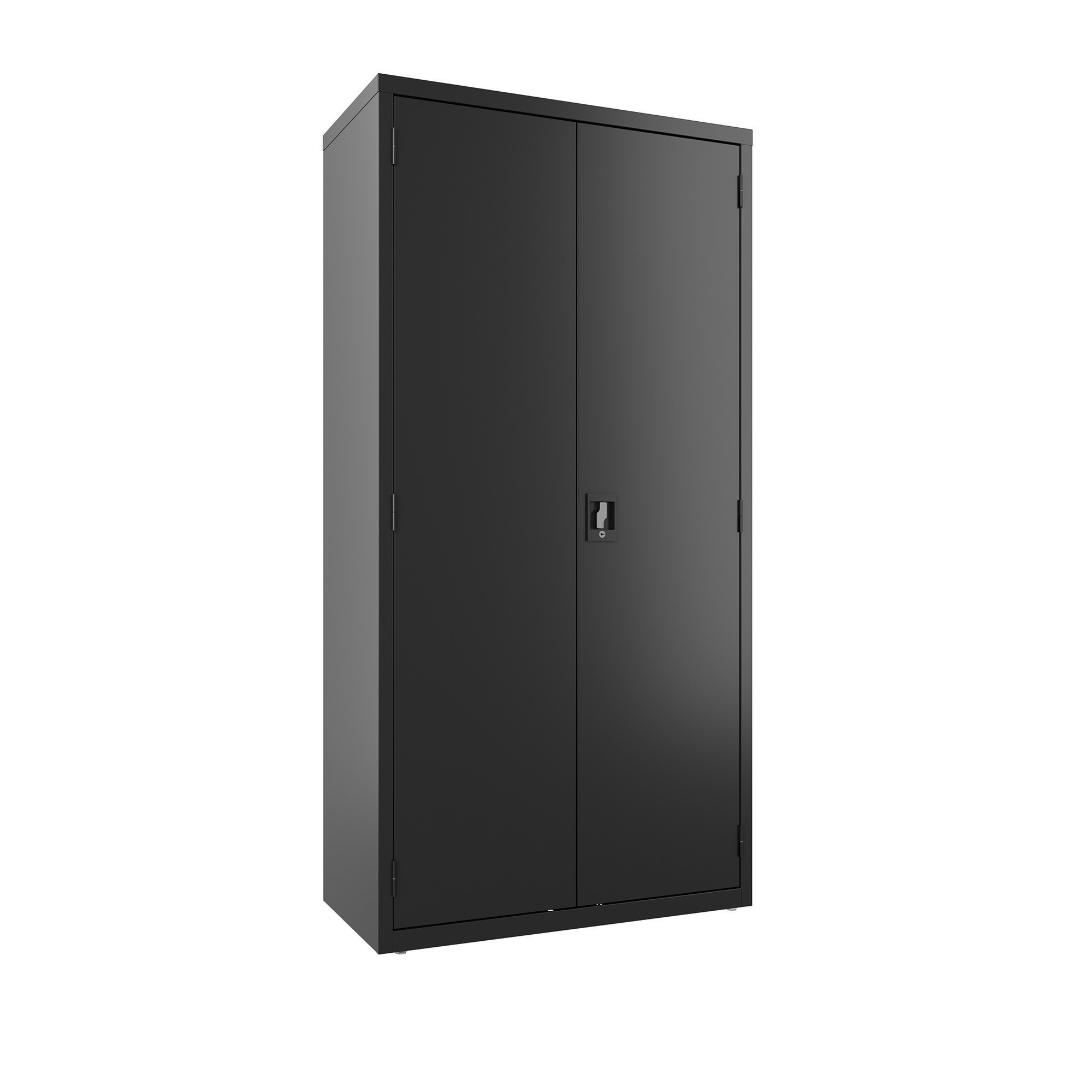 OfficeSource Steel Storage Cabinet Collection Full Wardrobe - Black