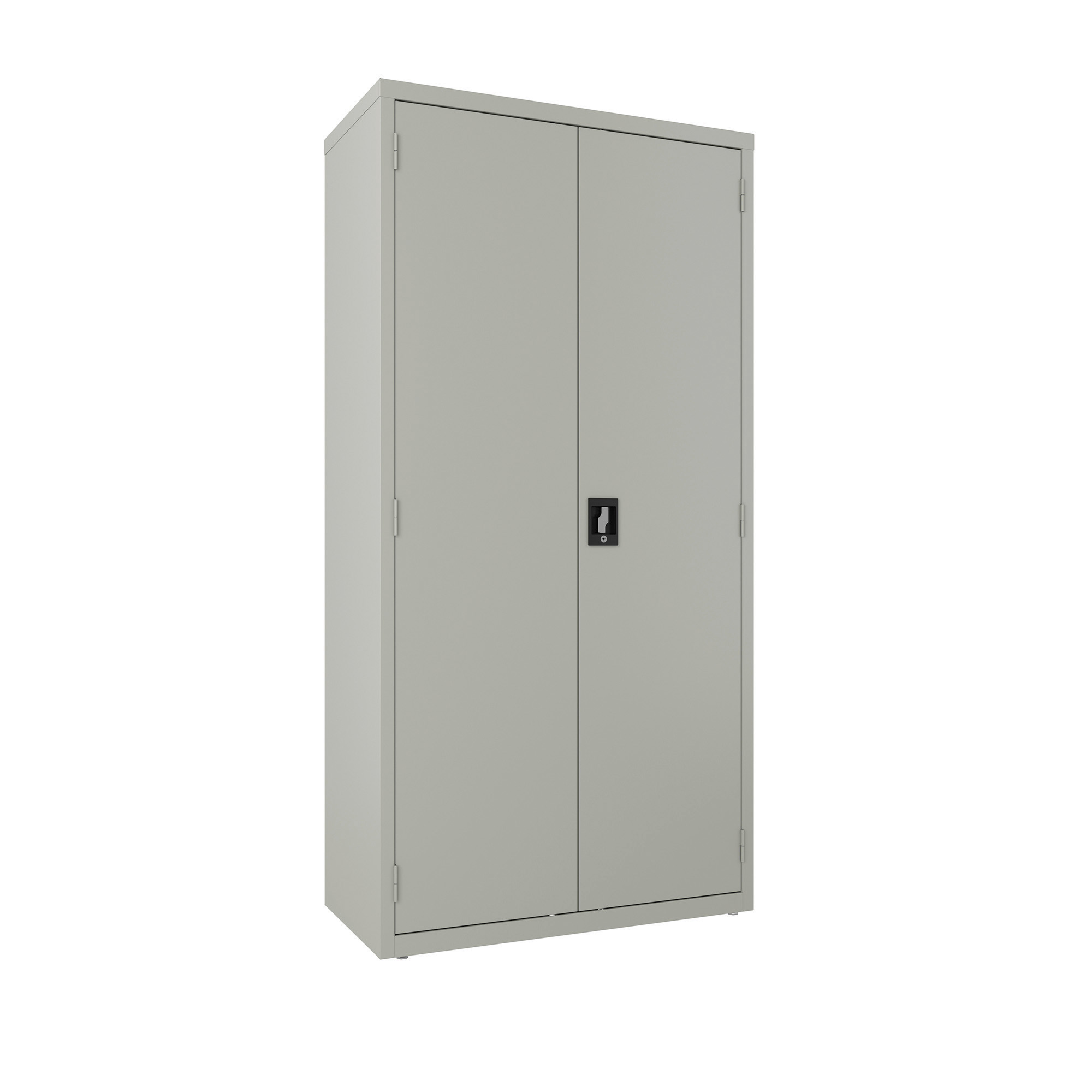 OfficeSource Steel Storage Cabinet Collection Full Wardrobe - Light Gray