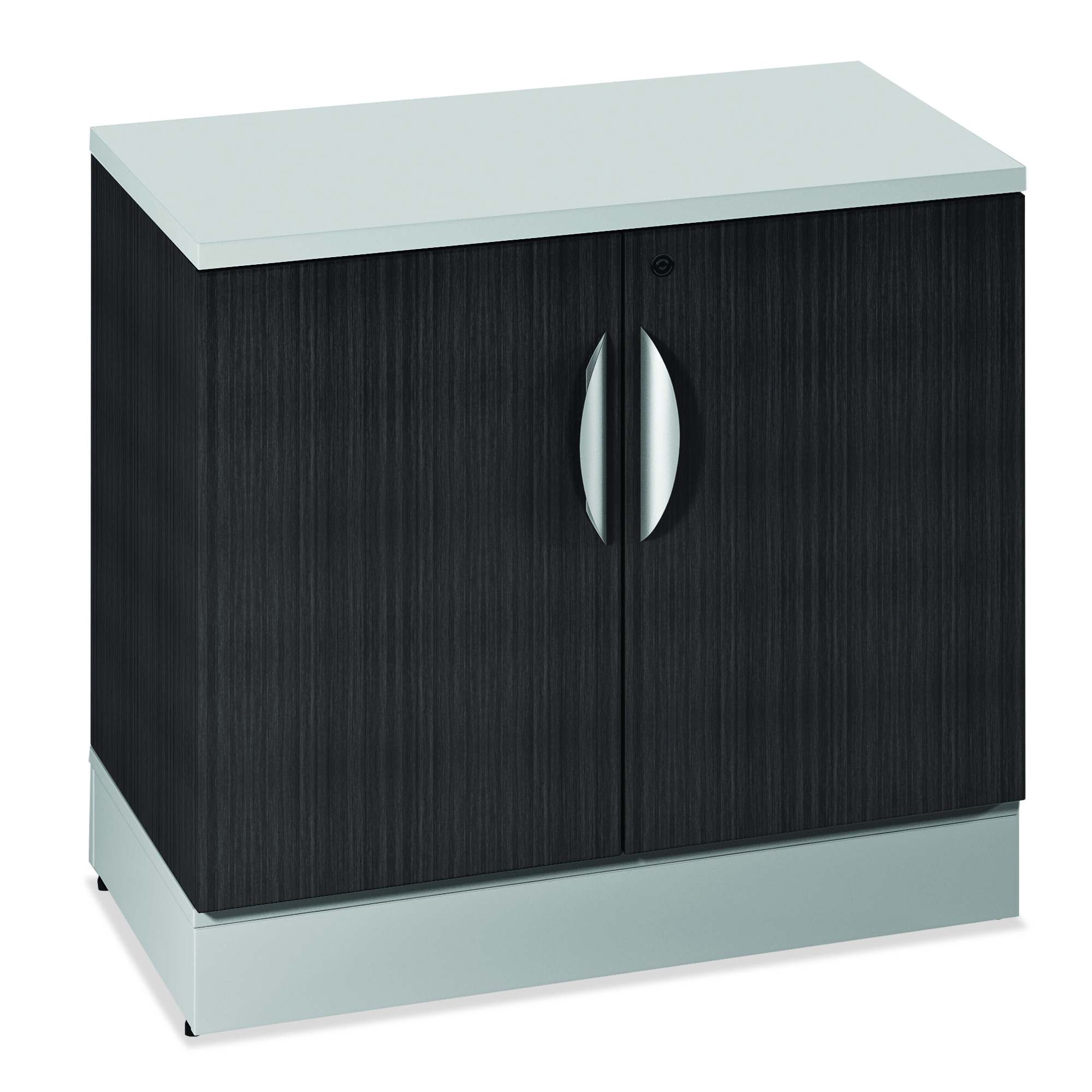 OfficeSource Cosmo Collection Storage Cabinet - Steely Gray