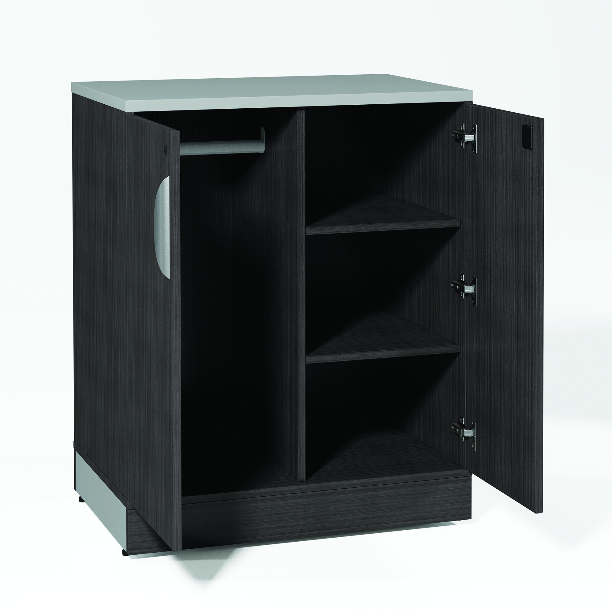 OfficeSource Cosmo Collection Wardrobe/Bookcase - Steely Gray
