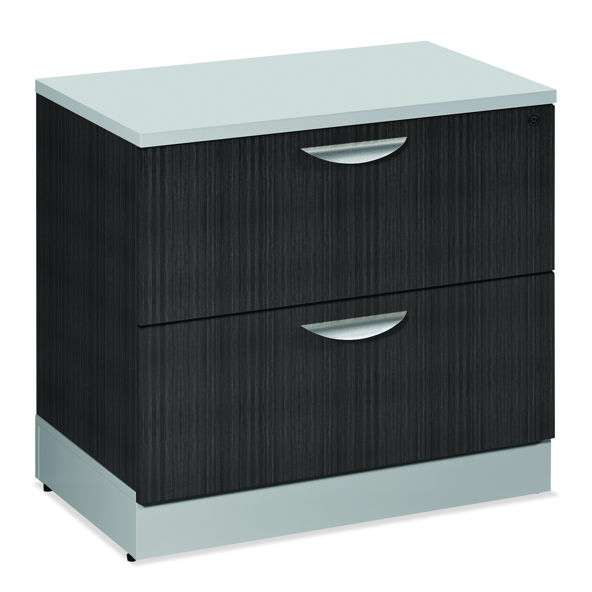 OfficeSource Cosmo Collection Two Drawer Lateral Drawer - Steely Gray
