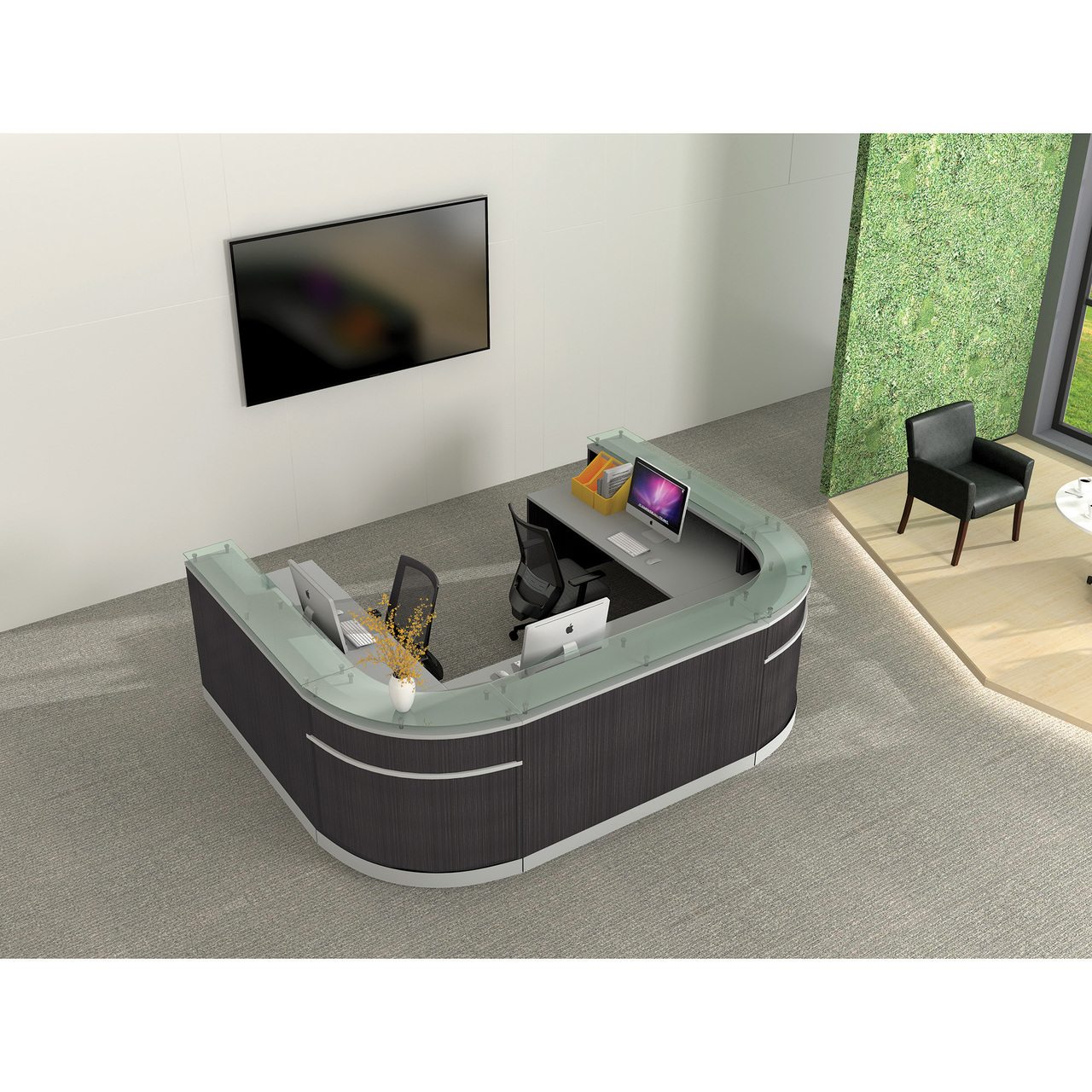 OfficeSource Cosmo Collection Reception Typical - COSMO2 - Steely Gray