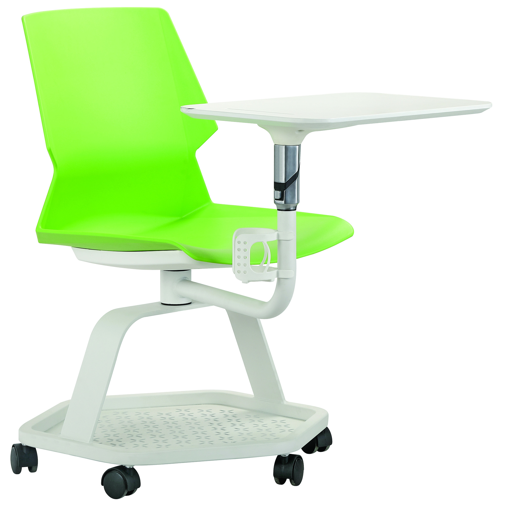 OfficeSource | Scholar | Mobile Student Chair w/All Metal Base - Green
