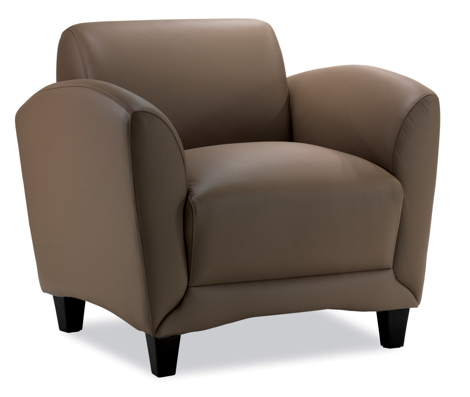 OfficeSource | Manhattan | Club Chair with Black Wood Legs