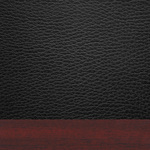 Black PU Leather with Mahogany Stock