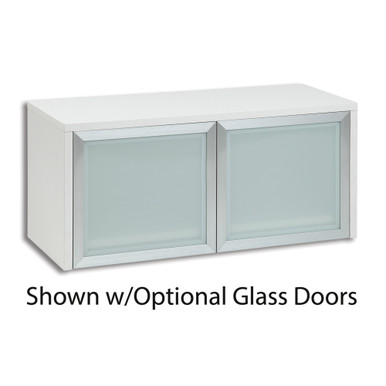 OfficeSource | OS Laminate | Wall Mounted Open Hutch - 36.5''W - Coastal Gray – view 12