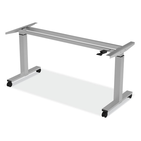 OfficeSource | StandUp Standing Desk Collection | Pneumatic Height Adjustable Base with Casters - 60"W x 30"D
