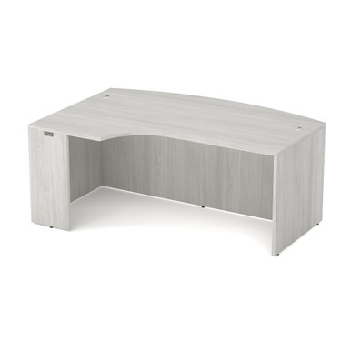 OfficeSource | OS Laminate | Bow Front Desk Shell with Left Corner Extension - Java – view 10