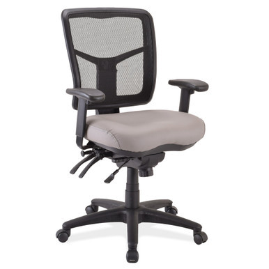 OfficeSource | CoolMesh | Multi Function, Mid Back Chair with Seat Slider and Black Frame - Black Fabric Seat – view 11