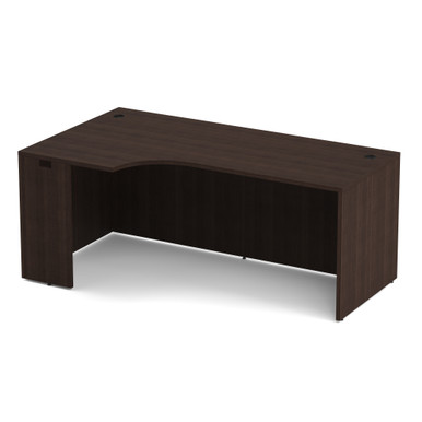 OfficeSource | OS Laminate | Left Desk Shell with Corner Extension - Java – view 11