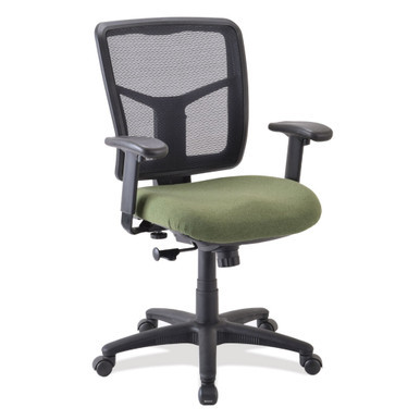 OfficeSource | CoolMesh Basic | Task Chair with Fabric Seat and Black Frame - Ash Gray Antimicrobial Seat – view 12