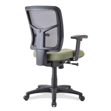 OfficeSource | CoolMesh Basic | Task Chair with Fabric Seat and Black Frame - Ash Gray Antimicrobial Seat – view 13