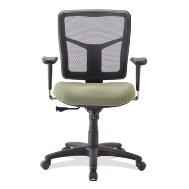 OfficeSource | CoolMesh Basic | Task Chair with Fabric Seat and Black Frame - Ash Gray Antimicrobial Seat – view 14