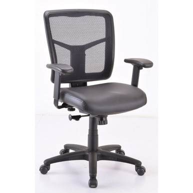 OfficeSource | CoolMesh Basic | Task Chair with Fabric Seat and Black Frame - Ash Gray Antimicrobial Seat – view 16