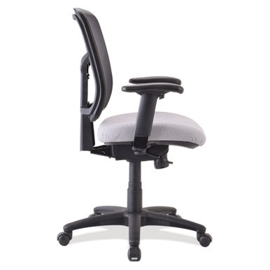 OfficeSource | CoolMesh Basic | Task Chair with Fabric Seat and Black Frame - Ash Gray Antimicrobial Seat – view 23