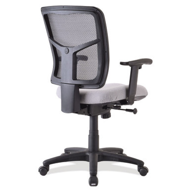 OfficeSource | CoolMesh Basic | Task Chair with Fabric Seat and Black Frame - Ash Gray Antimicrobial Seat – view 24