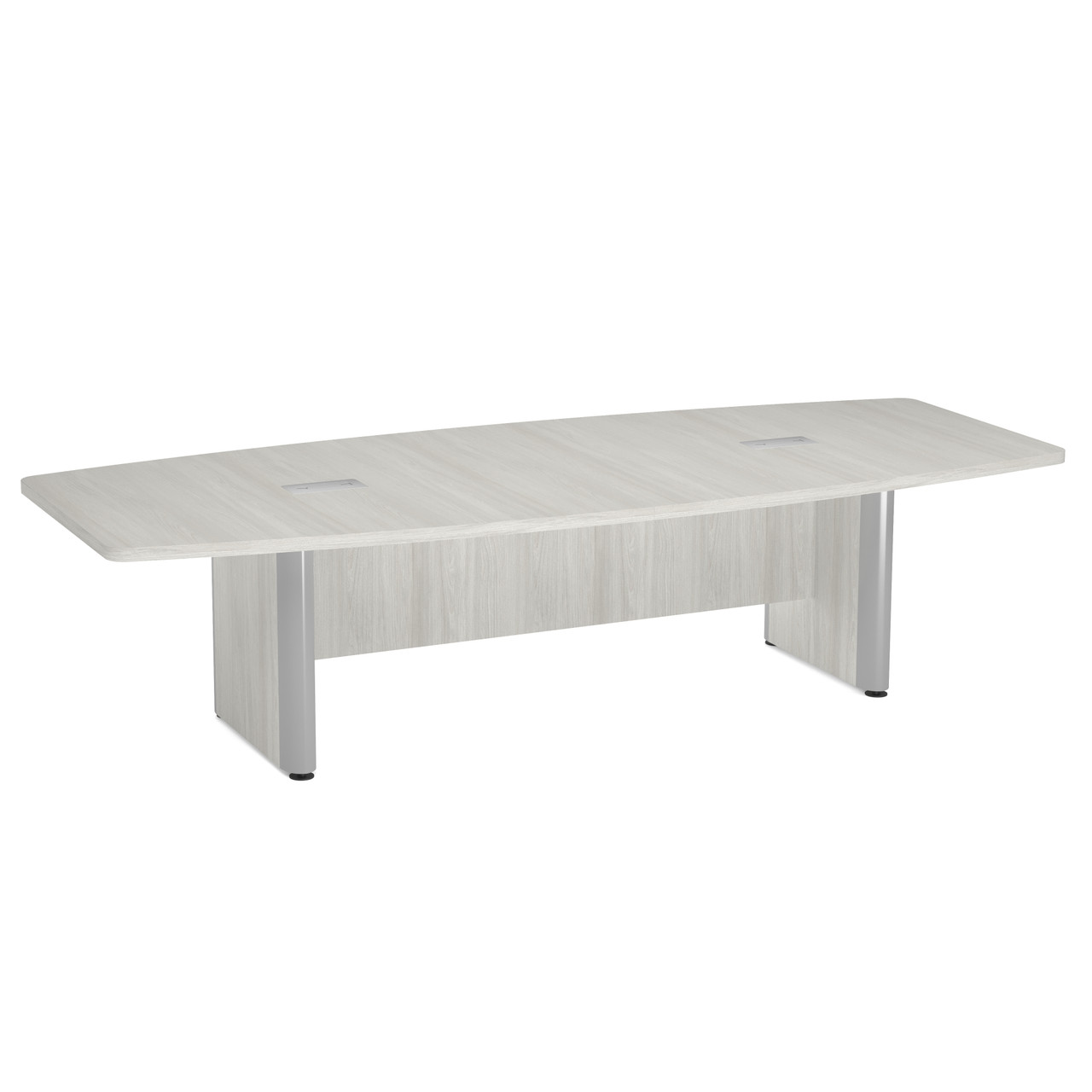 OfficeSource | OS Conference Tables | Boat Shaped Conference Table with Elliptical Base - 10'