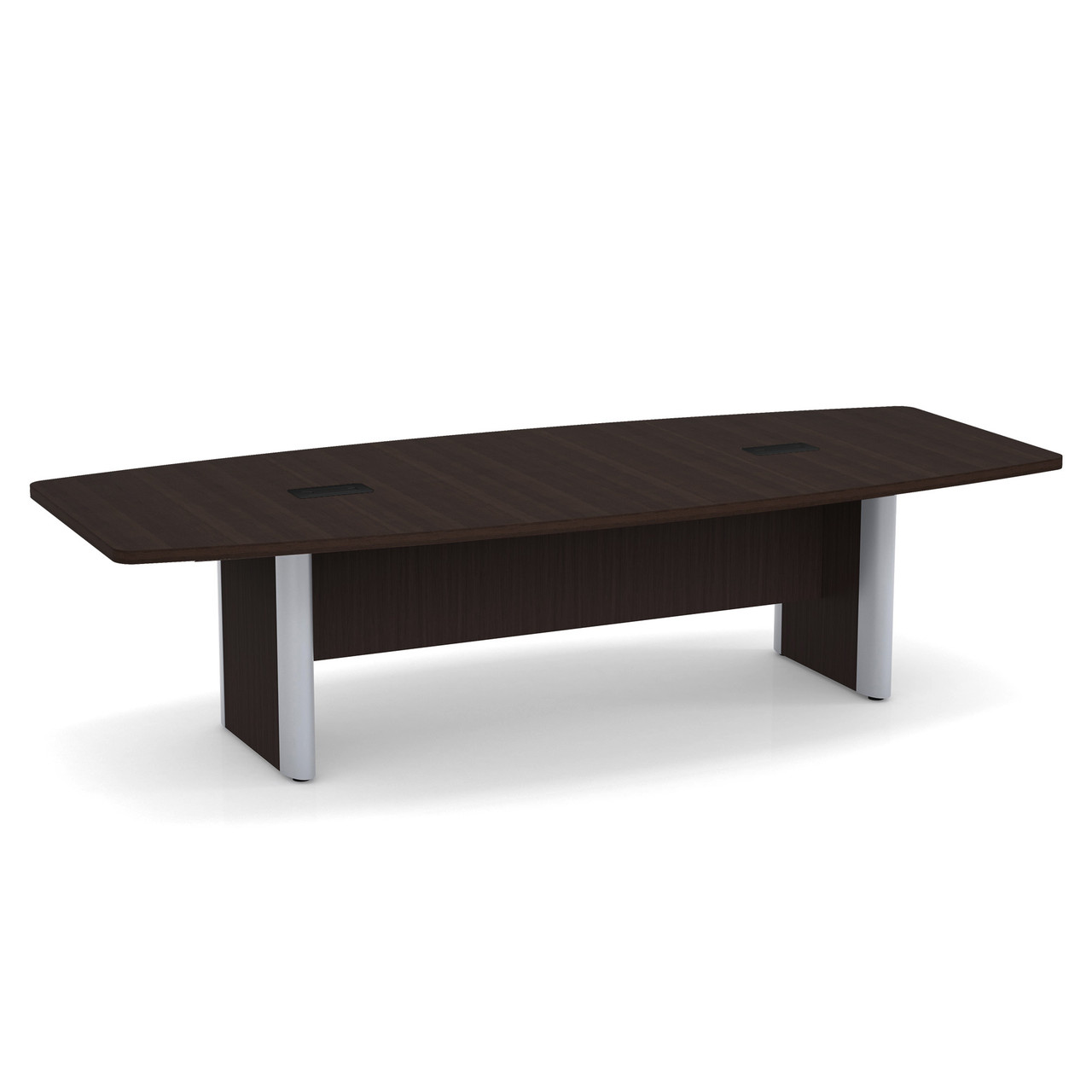 OfficeSource | OS Conference Tables | Boat Shaped Conference Table with Elliptical Base - 10'