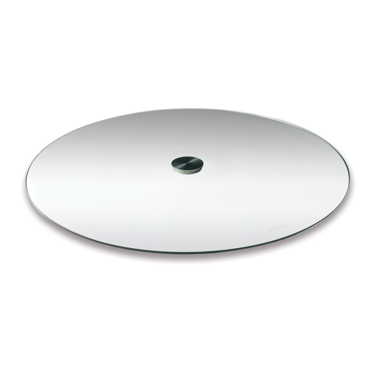 OfficeSource | OS Reception Tables | 24" Round Clear Glass Top - Requires Base