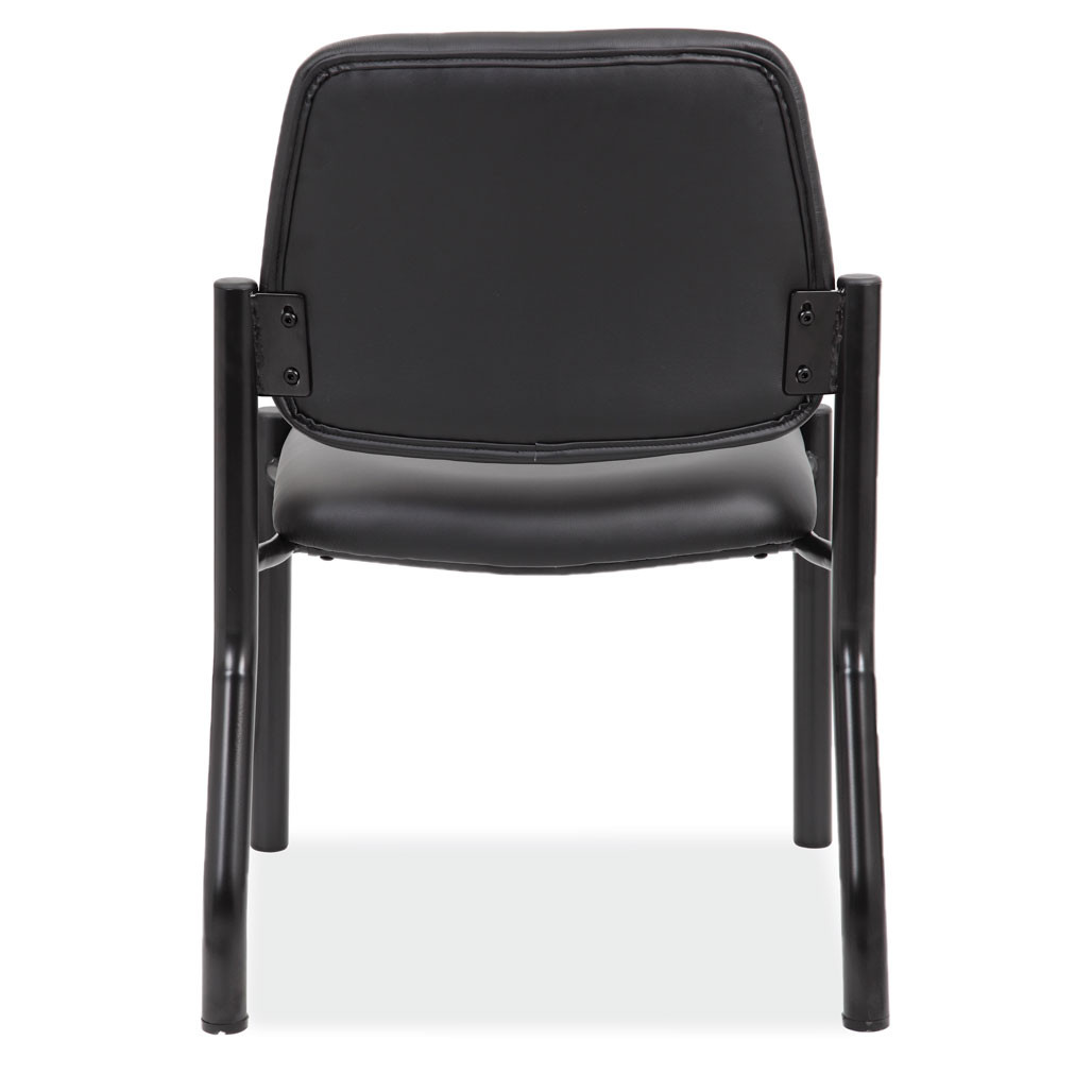 OfficeSource | Big & Tall | Armless Guest Chair with Black Frame - 23"W