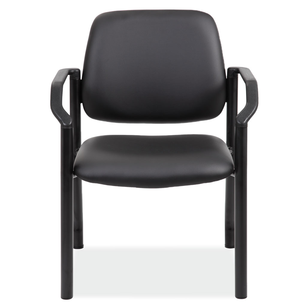 OfficeSource | Big & Tall | Guest Chair with Arms and Black Frame - 22"W