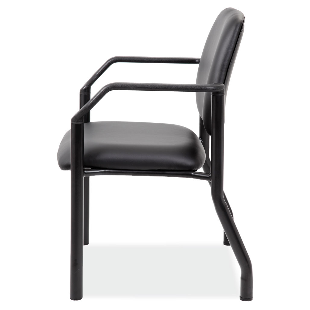 OfficeSource | Big & Tall | Guest Chair with Arms and Black Frame - 22"W