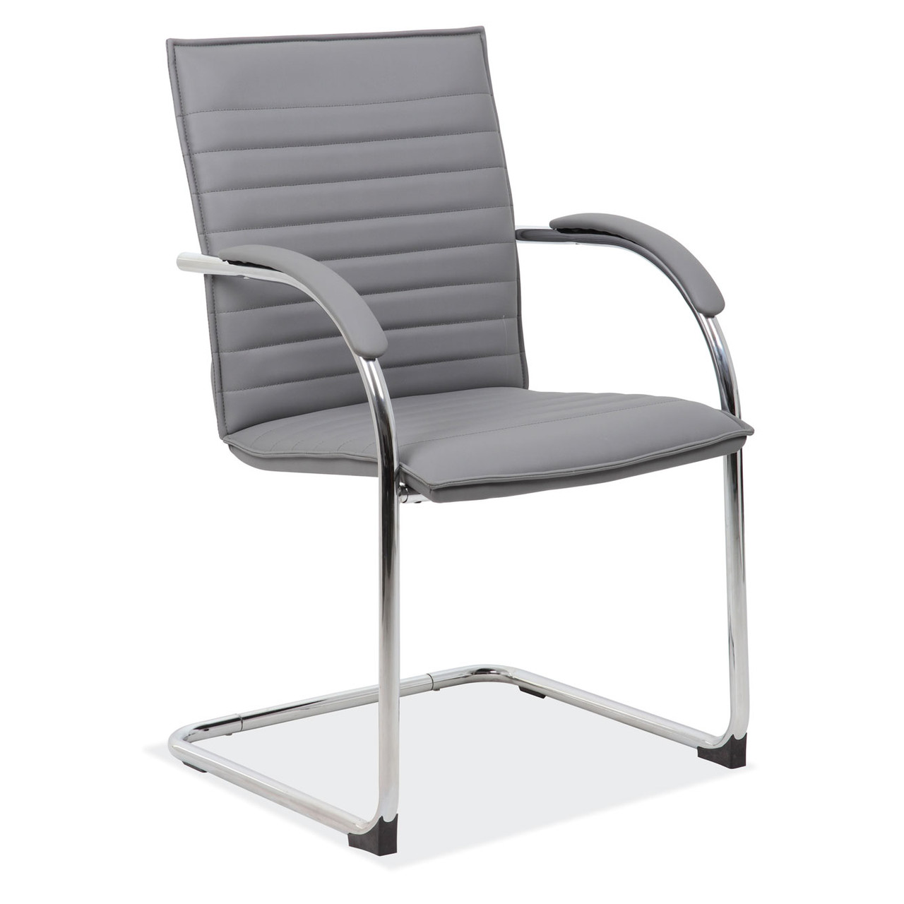 OfficeSource | Ridge | Sled Base Guest Chair with Chrome Frame