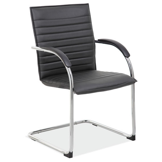 OfficeSource | Ridge | Sled Base Guest Chair with Chrome Frame
