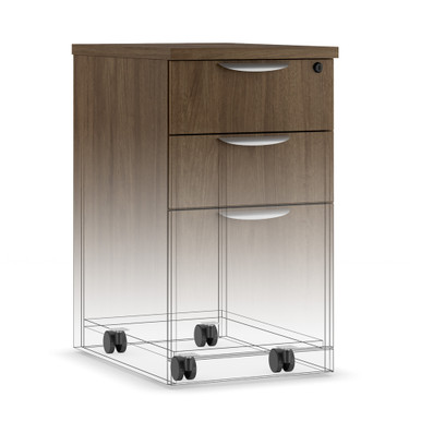 OfficeSource | OS Laminate | 3 Drawer Mobile Pedestal - Box/Box/File - Java – view 11