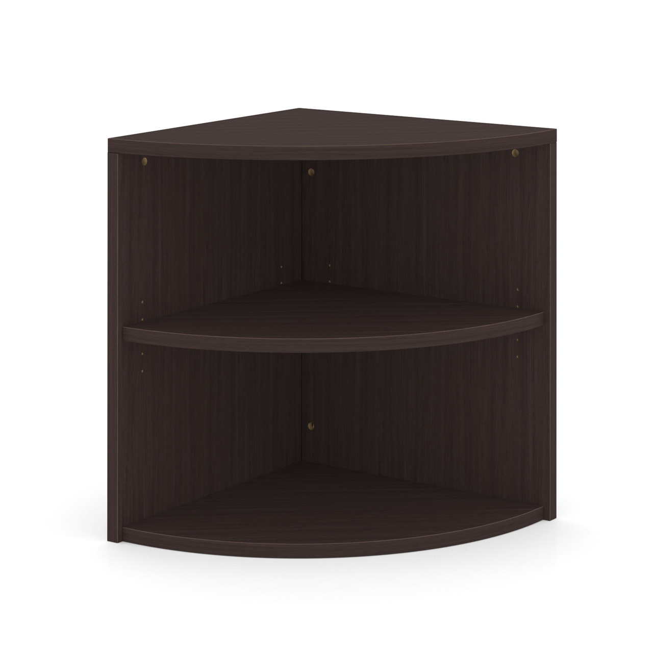 OfficeSource | OS Laminate | Corner Bookcase - 24"W x 24"D