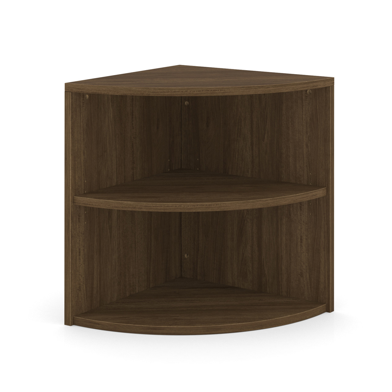 OfficeSource | OS Laminate | Corner Bookcase - 24"W x 24"D