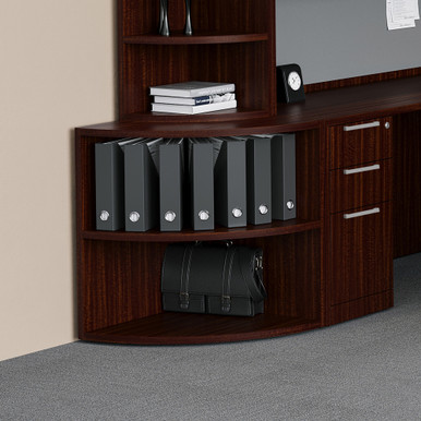 OfficeSource | OS Laminate | Corner Bookcase - 24''W x 24''D - Java – view 10