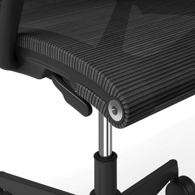OfficeSource | Franklin Collection | Mesh Swivel Chair with Black Frame - Silver Mesh - Black – view 11