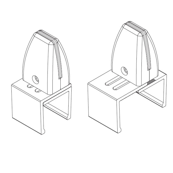 OfficeSource | SafeGuard Barrier | Panel Mount Divider Bracket for Panels 2.25" to 3.5"