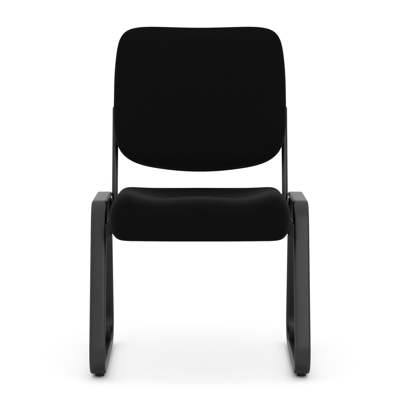 OfficeSource | Value Collection | Armless, Sled Base Guest Chair with Black Frame