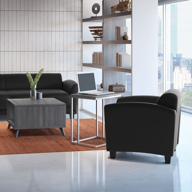 OfficeSource | OS Reception Tables | Laminate Side C Table with Silver Base - Java – view 10