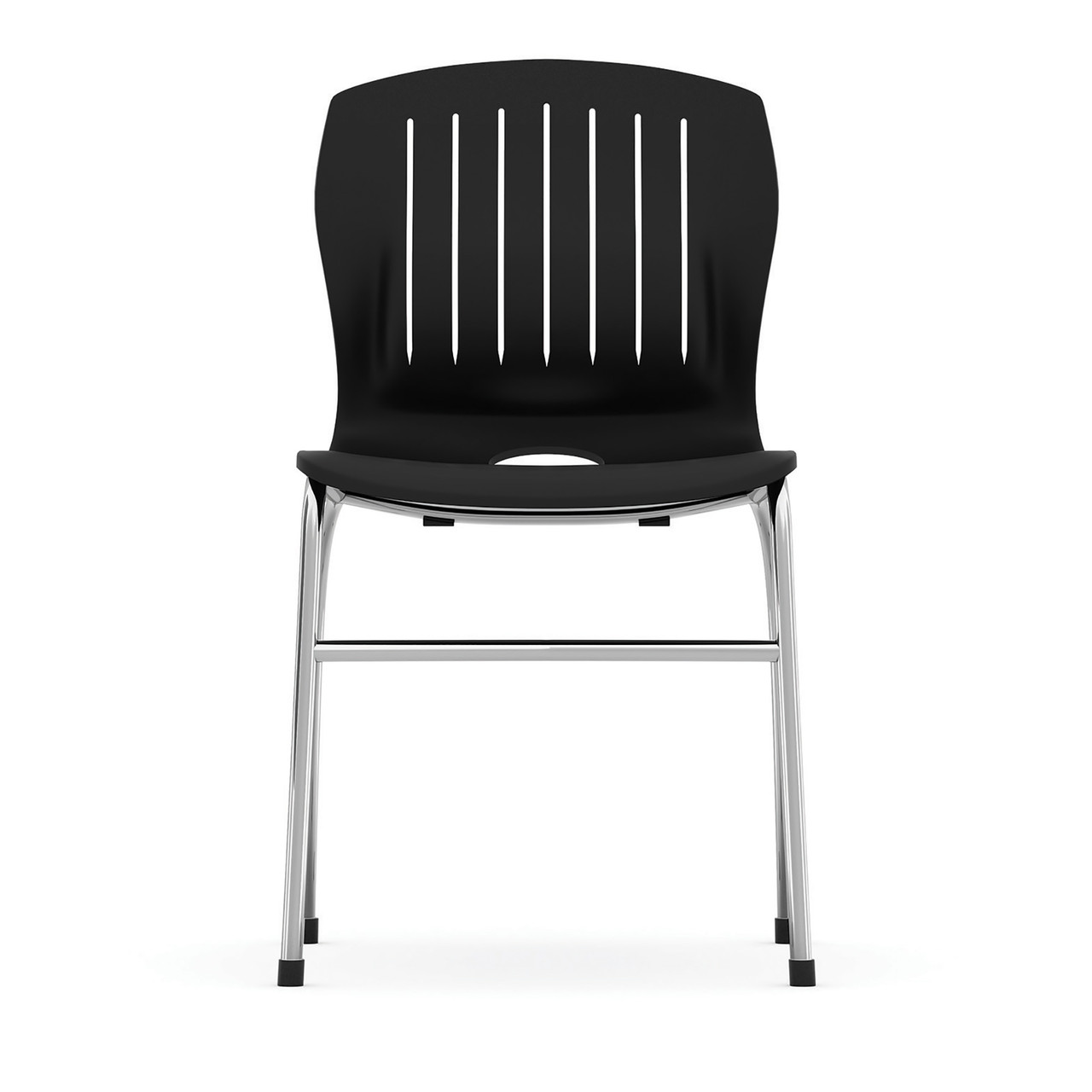 OfficeSource | Slash | Armless Guest Stack Chair with Chrome Frame