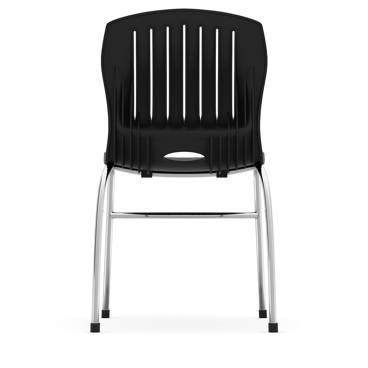 OfficeSource | Slash | Armless Guest Stack Chair with Chrome Frame